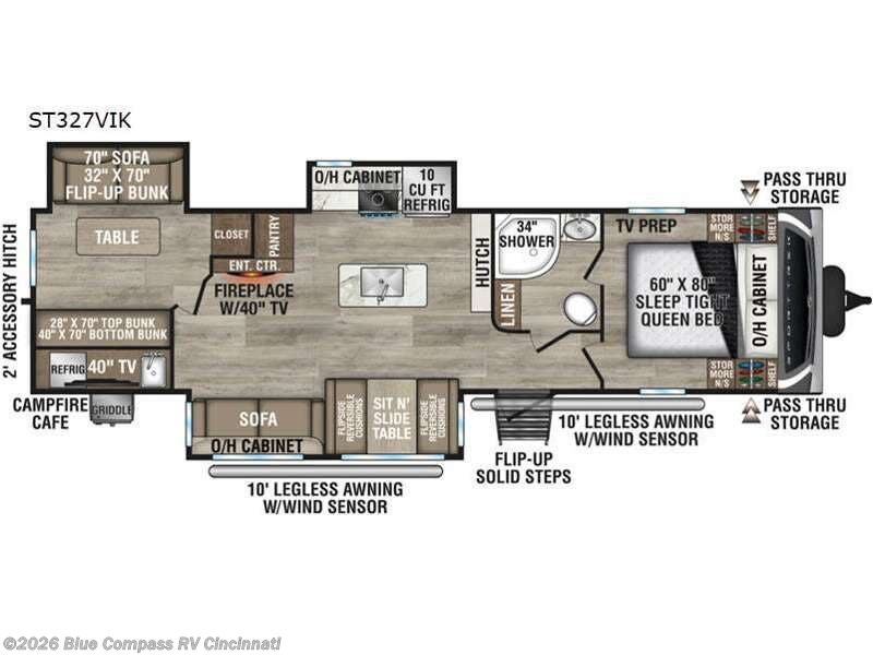 2027 Venture RV SportTrek ST327VIK - New Travel Trailer For Sale by Blue Compass RV Cincinnati in Cincinnati, Ohio features Slideout