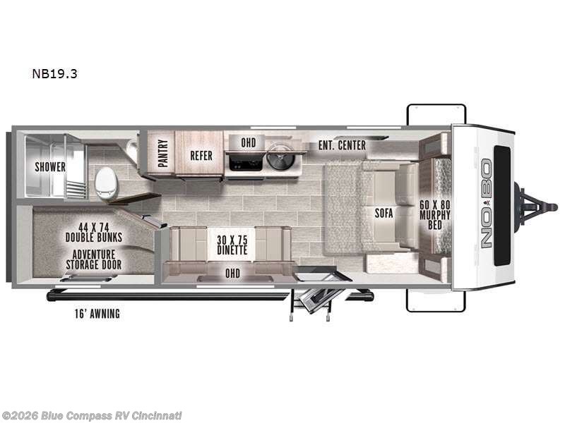 2022 Forest River No Boundaries NB19.3 - Used Travel Trailer For Sale by Blue Compass RV Cincinnati in Cincinnati, Ohio
