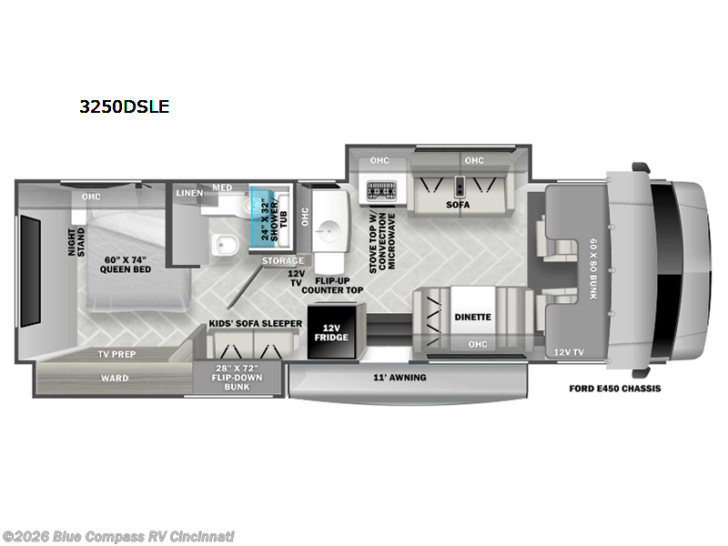 2023 Forest River Sunseeker LE 3250DSLE Ford - Used Class C For Sale by Blue Compass RV Cincinnati in Cincinnati, Ohio features Slideout