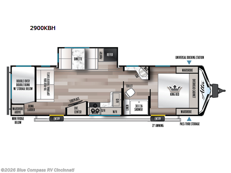 2022 East to West Alta 2900KBH - Used Travel Trailer For Sale by Blue Compass RV Cincinnati in Cincinnati, Ohio features Slideout