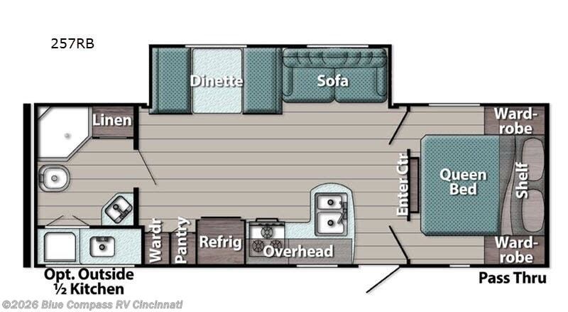 2020 Gulf Stream Ameri-Lite Ultra Lite 257RB - Used Travel Trailer For Sale by Blue Compass RV Cincinnati in Cincinnati, Ohio features Slideout