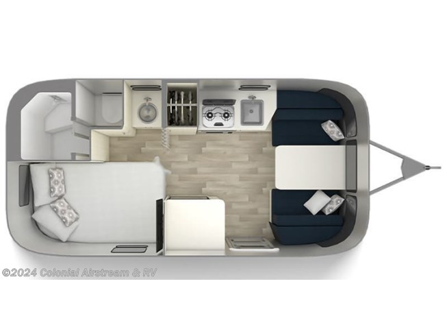 Floorplan of 2022 Airstream Bambi 19CB