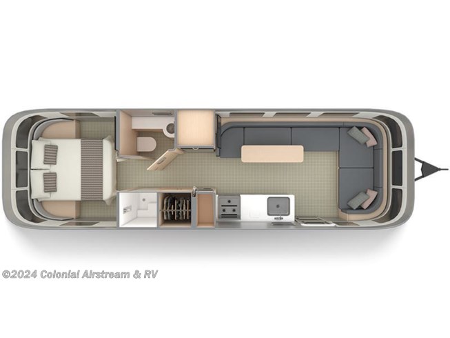 2022 Airstream Globetrotter 30RBQ Queen floorplan image