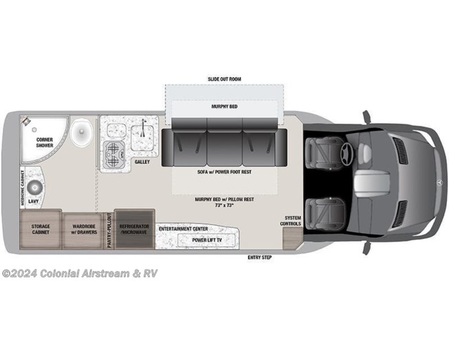 2018 Airstream Atlas Murphy Suite floorplan image