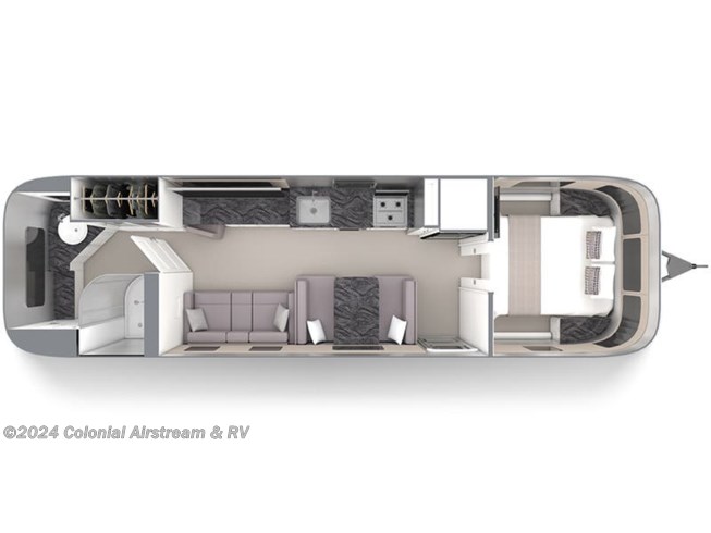 2023 Airstream Classic 33FBQ Queen floorplan image