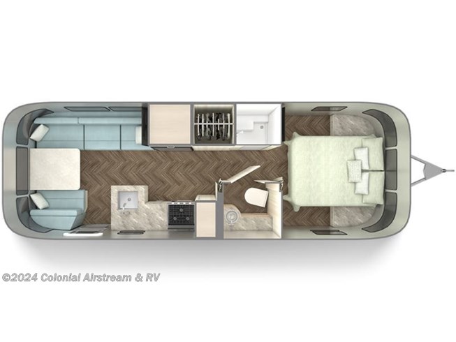 2023 Airstream International 27FBQ Queen floorplan image