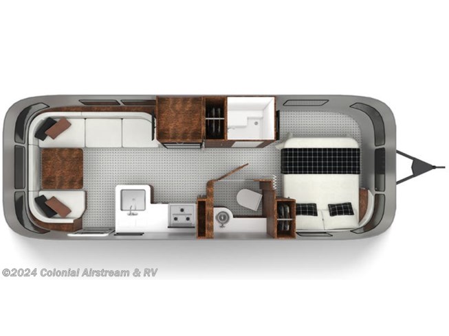 2023 Airstream Globetrotter 25FBQ Queen floorplan image