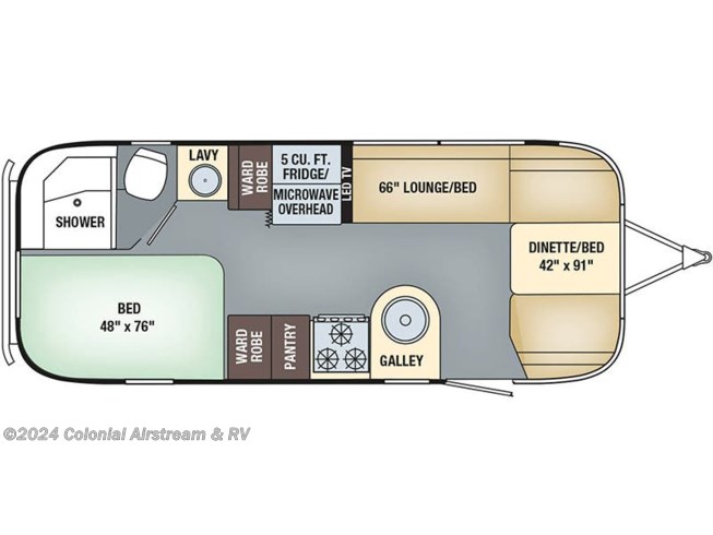 2018 Airstream Flying Cloud 23CB floorplan image