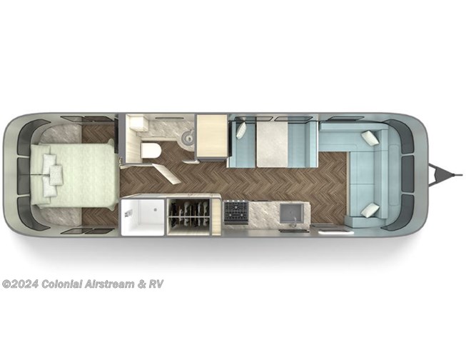 Stock Image for 2024 Airstream 30RBQ Queen (options and colors may vary)