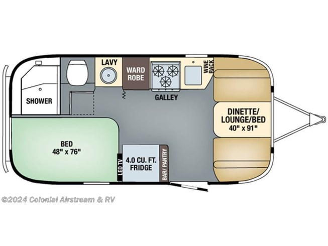 Stock Image for 2018 Airstream 19CB (options and colors may vary)