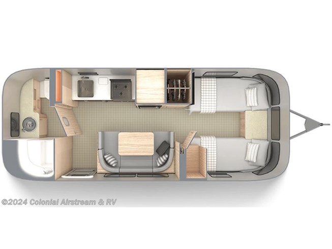 Stock Image for 2021 Airstream 23FBT Twin (options and colors may vary)