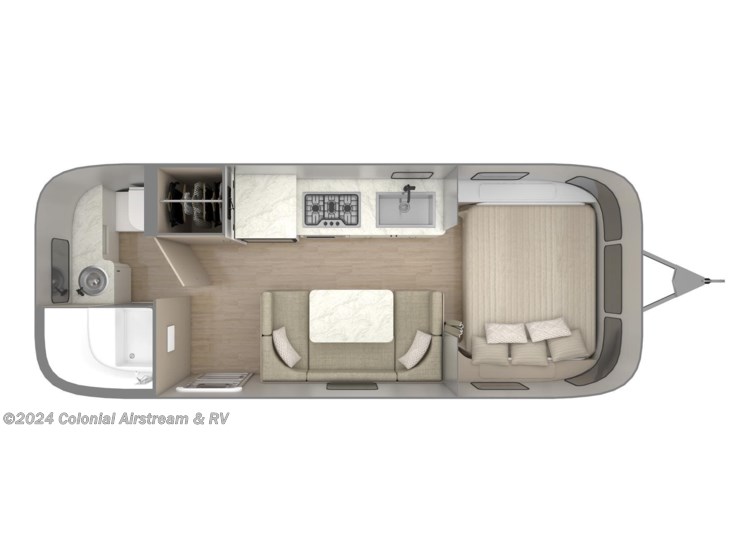 Floorplan of 2025 Airstream Caravel 22FB