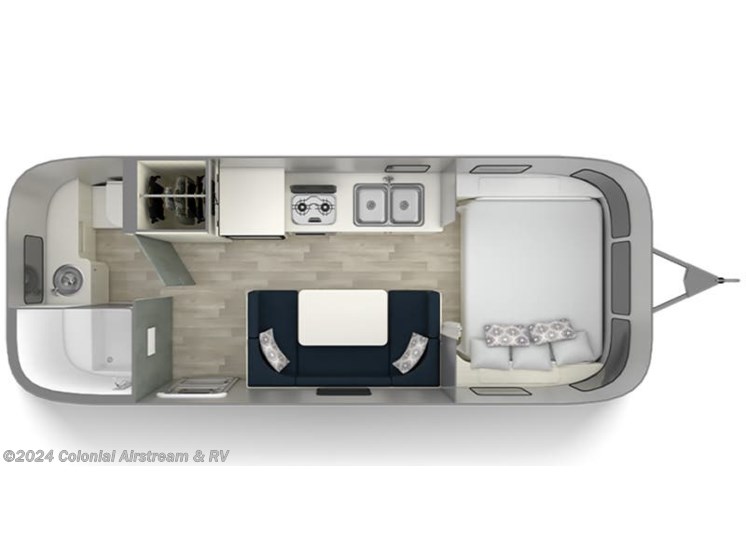 Floorplan of 2025 Airstream Bambi 22FB