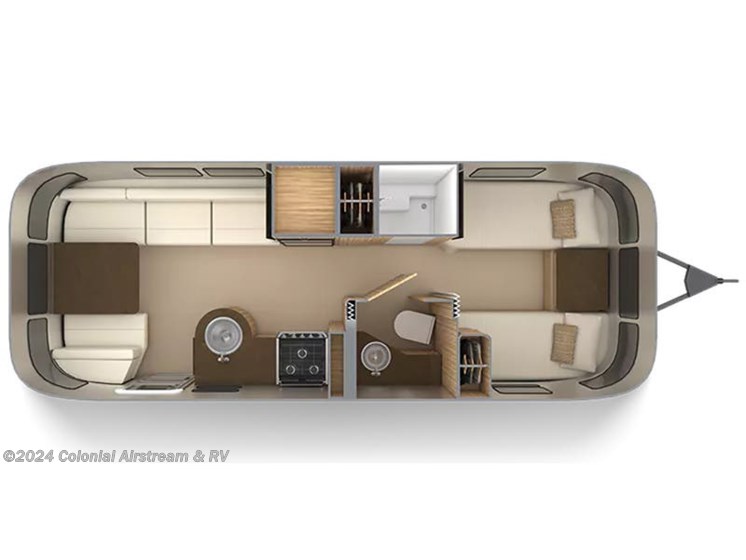 Floorplan of 2025 Airstream Flying Cloud 25FBT Twin 