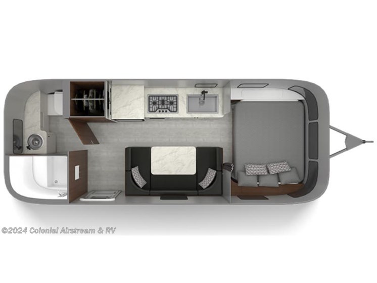 Floorplan of 2023 Airstream Caravel 22FB