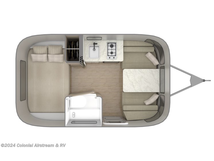 Floorplan of 2025 Airstream Caravel 16RB