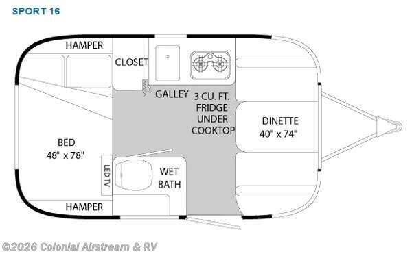2013 Airstream Sport Bambi 16 - Used Travel Trailer For Sale by Colonial Airstream & RV in Millstone Township, New Jersey