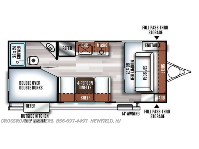 06909 2021 Forest River Salem Fsx 179dbk Travel Trailer For Sale In Newfield Nj