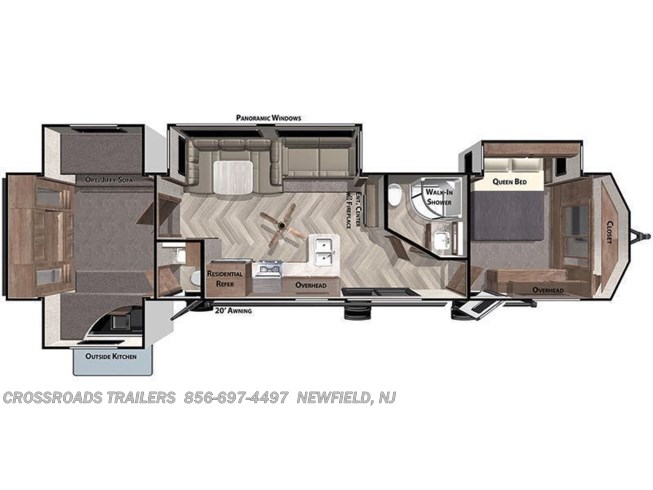 28064 2021 Forest River Salem Villa 42qbq Travel Trailer For Sale In Newfield Nj