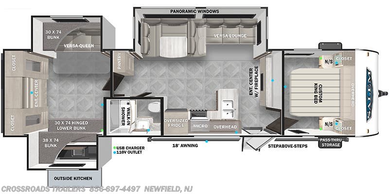 Floorplan of 2025 Forest River Salem 31KQBTS