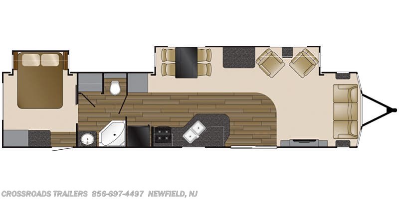 Floorplan of 2017 Heartland Resort LTD 42 FDL