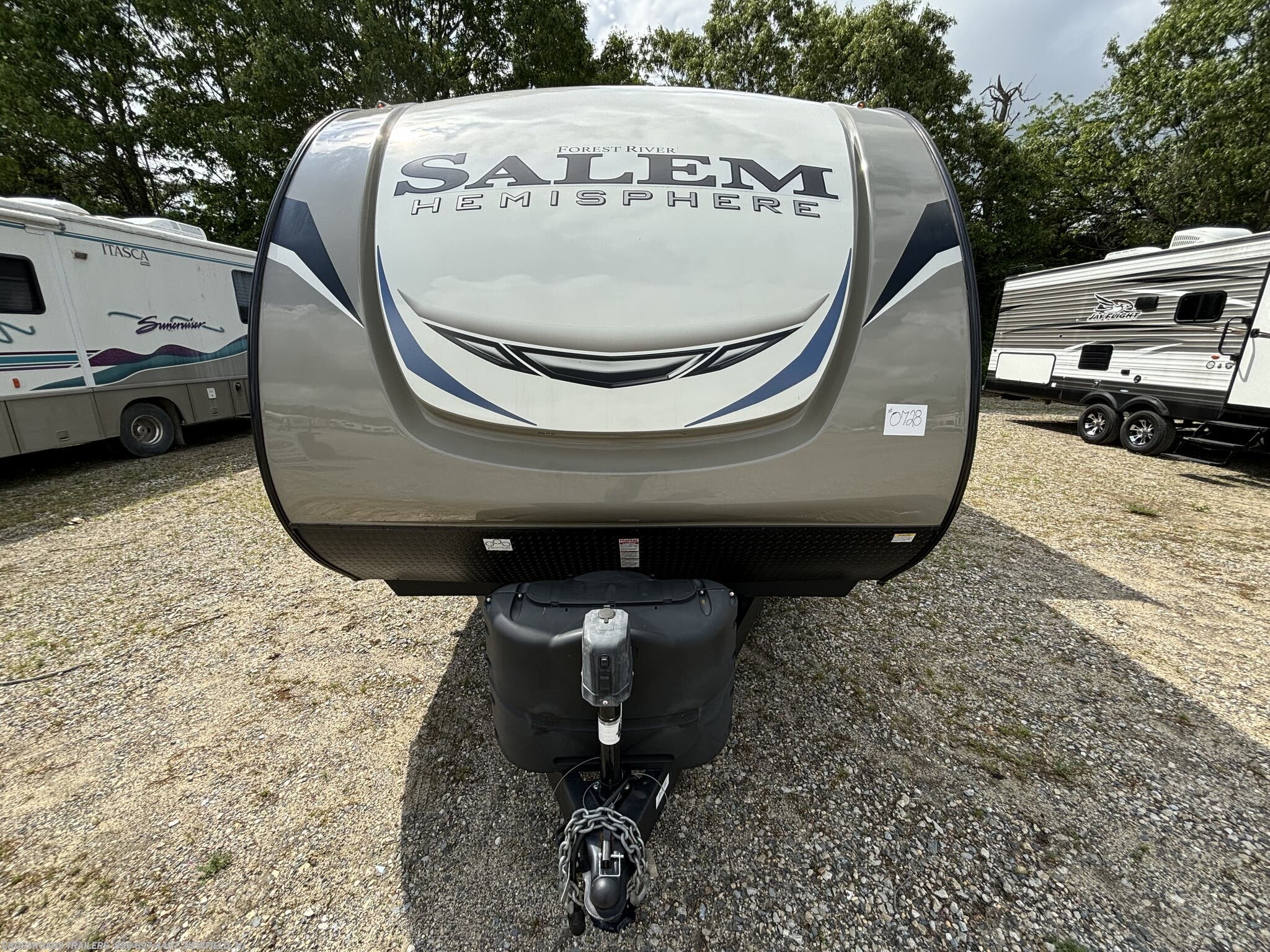 2023 Forest River Salem Hemisphere Hyper-Lyte 25RBHL - Used Travel Trailer For Sale by Crossroads Trailer Sales, Inc. in Newfield, New Jersey features Booth Dinette, Water Heater, Exterior Speakers, TV, Spare Tire Kit