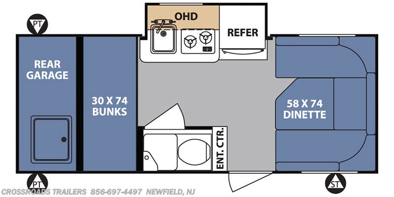 Floorplan of 2017 Forest River R-Pod RP-182G
