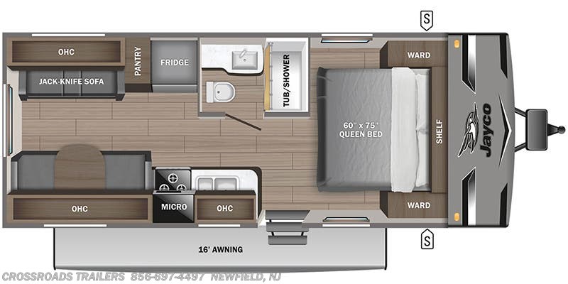 Floorplan of 2024 Jayco Jay Flight 212QB