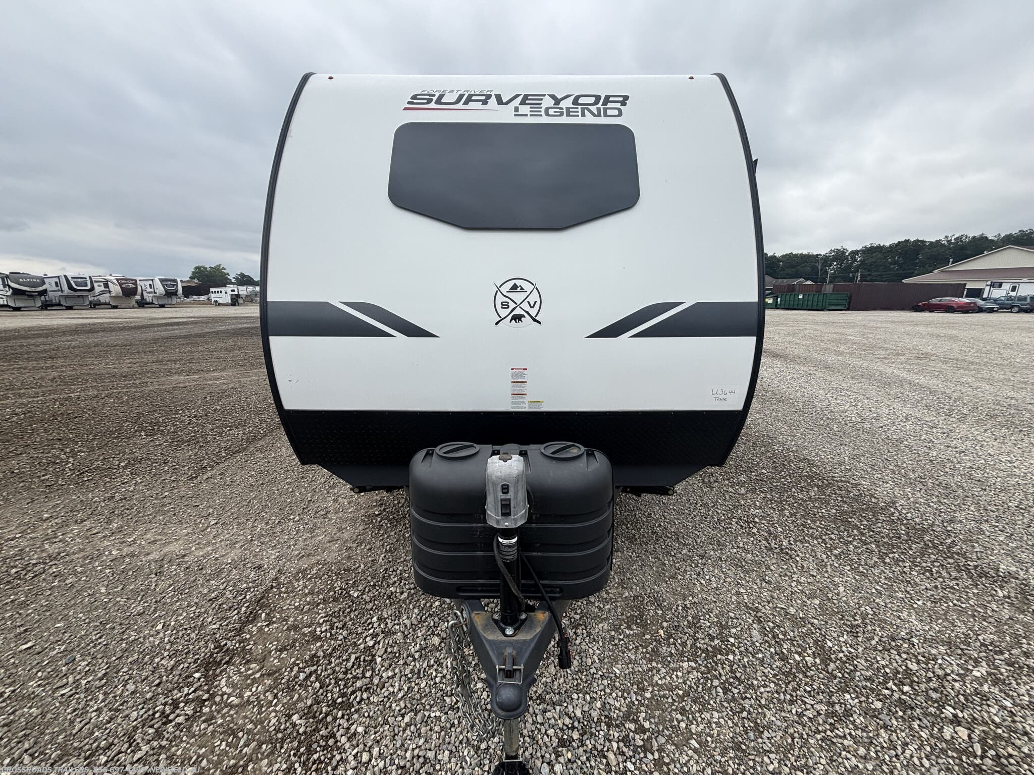 2022 Forest River Surveyor Legend 19MBLE - Used Travel Trailer For Sale by Crossroads Trailer Sales, Inc. in Newfield, New Jersey features Stove Top Burner, Smoke Detector, Oven, Auxiliary Battery, Air Conditioning