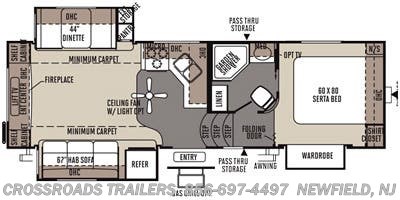Floorplan of 2014 Forest River Rockwood Signature Ultra Lite 8265WS