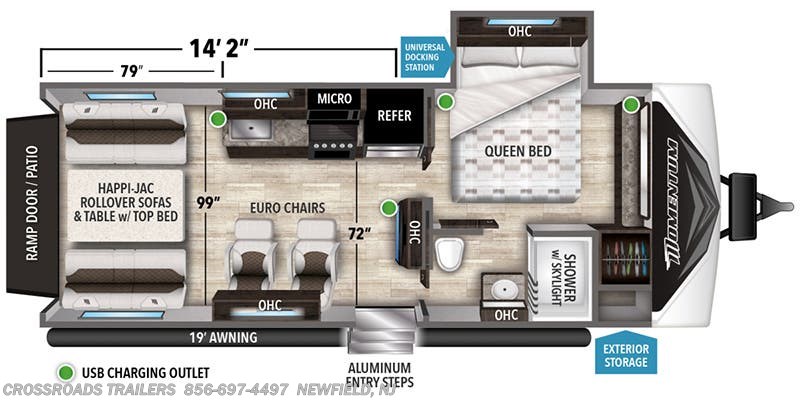 Floorplan of 2021 Grand Design Momentum G-Class 21G