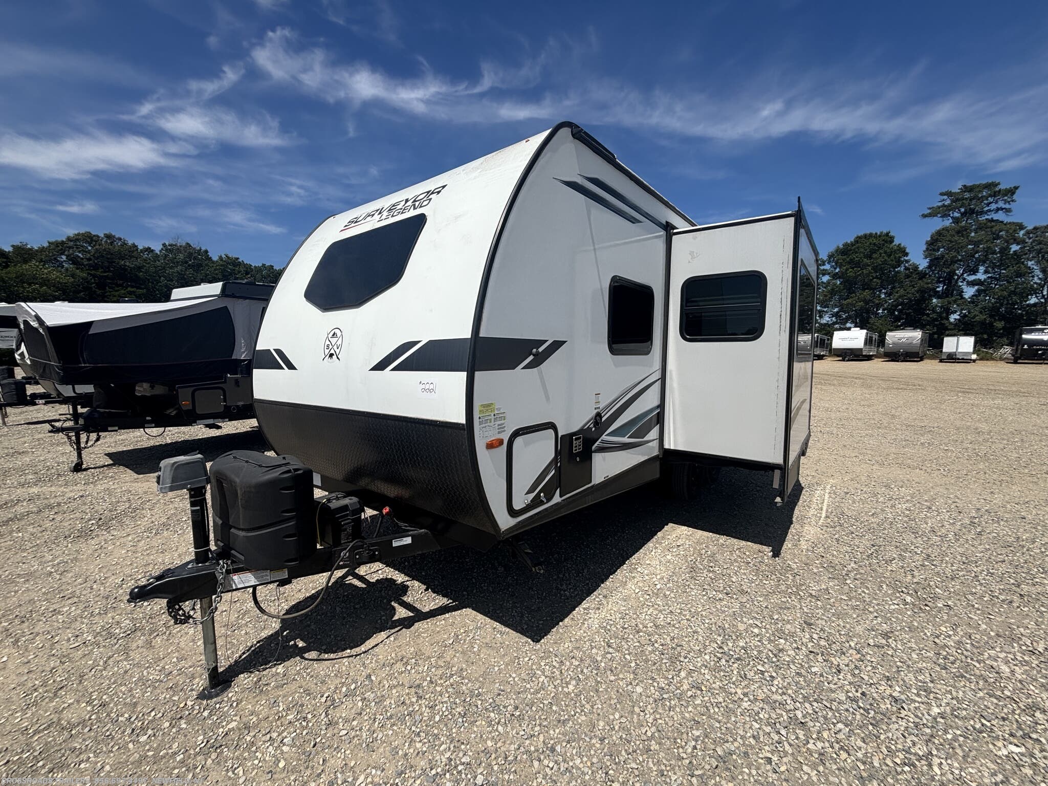 2022 Forest River Surveyor Legend 202RBLE - Used Travel Trailer For Sale by Crossroads Trailer Sales, Inc. in Newfield, New Jersey features Awning, Solar Panels, Outside Kitchen, Medicine Cabinet, Air Conditioning