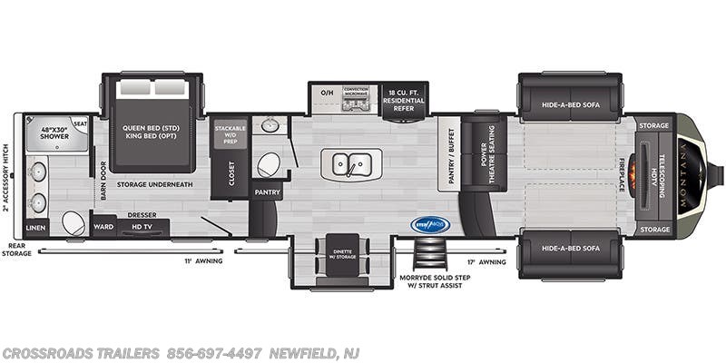Floorplan of 2021 Keystone Montana 3761FL
