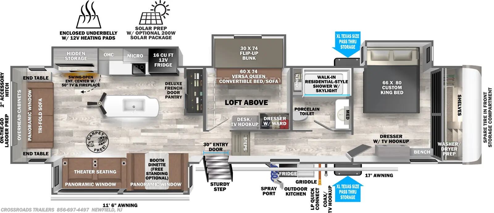 Floorplan of 2026 Forest River Salem Hemisphere 369BL