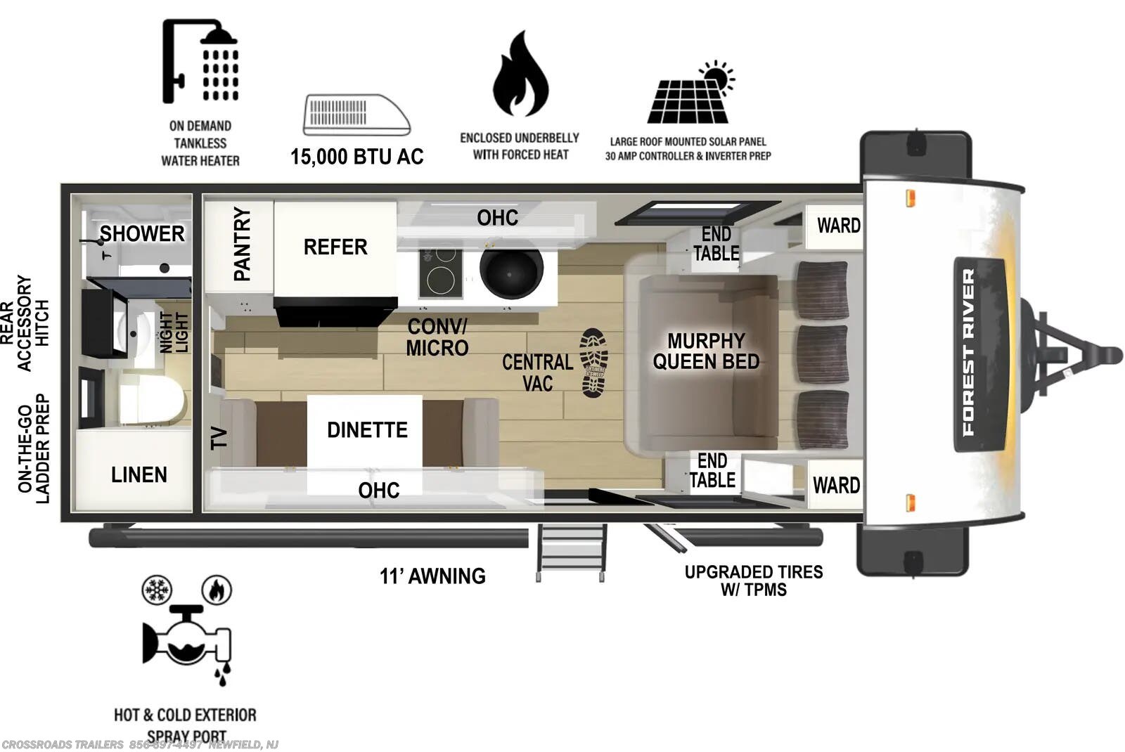 Floorplan of 2025 Forest River R-Pod RP-192