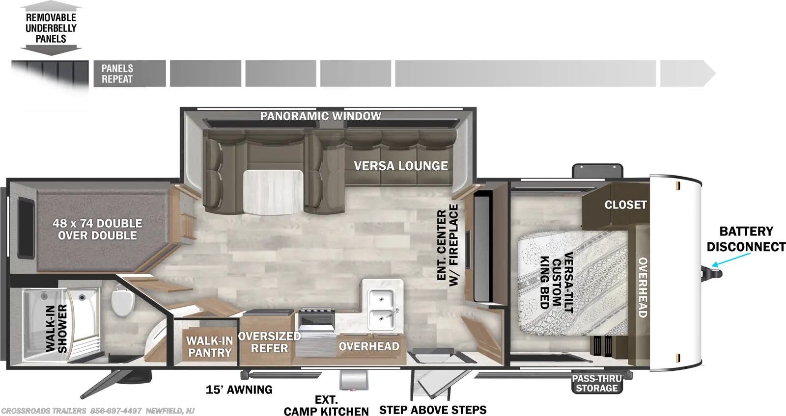 Floorplan of 2025 Forest River Salem Cruise Lite 263BHXL