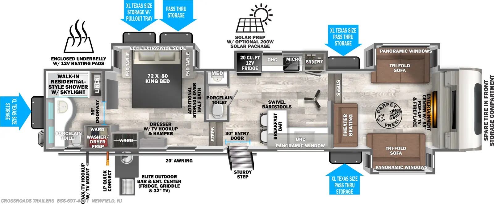 Floorplan of 2026 Forest River Salem Hemisphere Elite 36FL