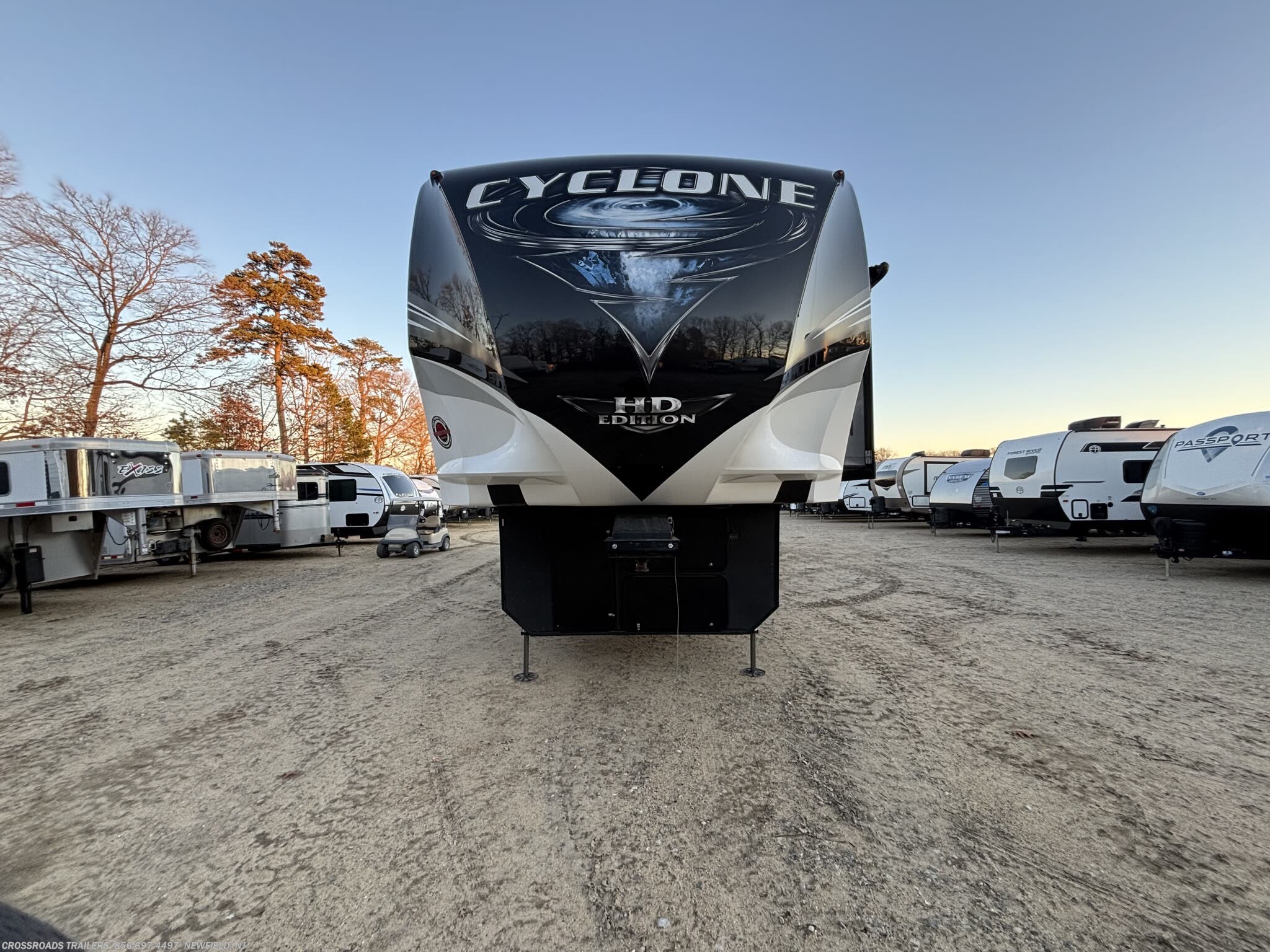 2020 Heartland Cyclone M-4005 - Used Toy Hauler For Sale by Crossroads Trailer Sales, Inc. in Newfield, New Jersey features Oven, TV, Microwave, Generator, Inverter