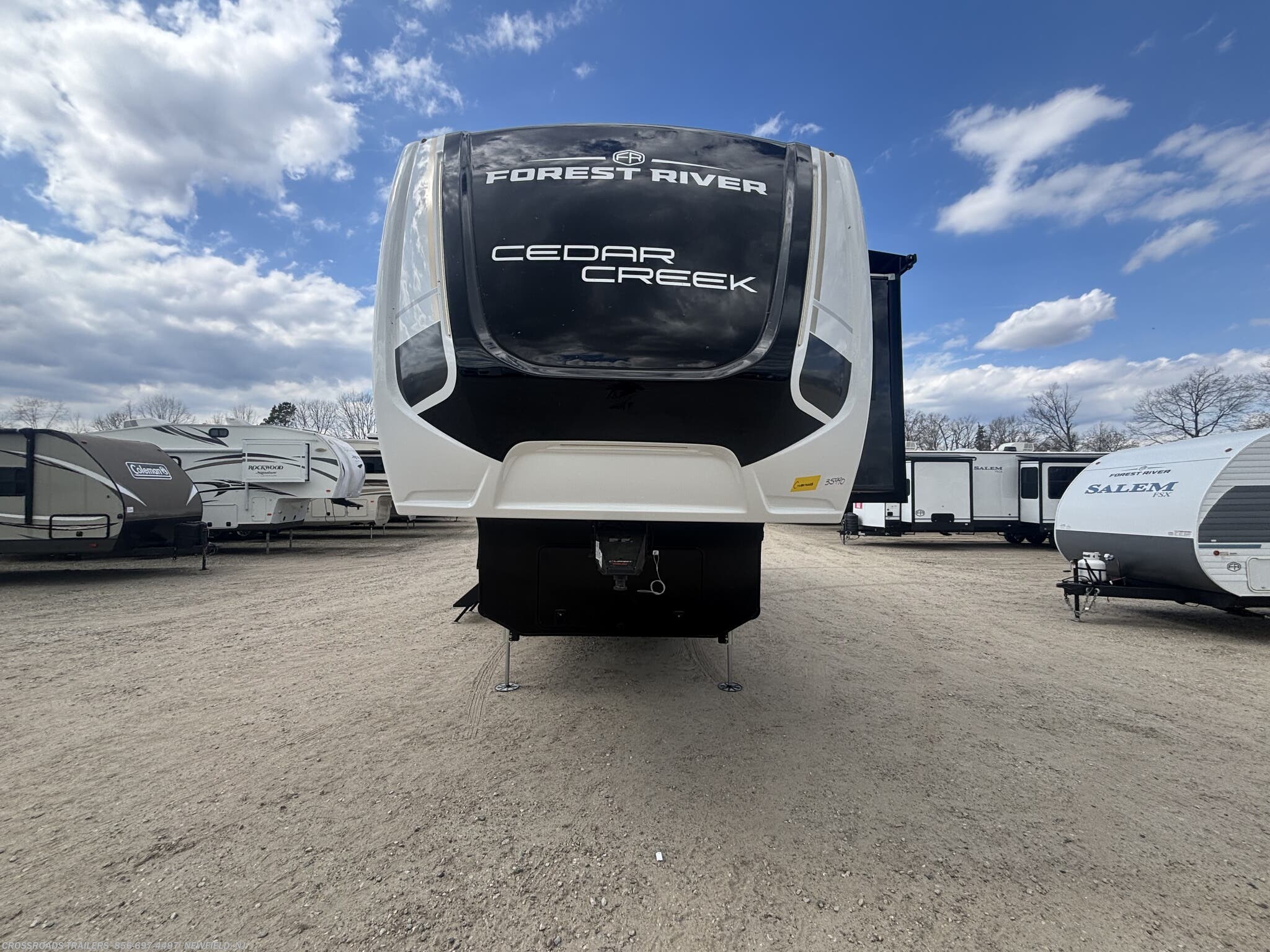 2026 Forest River Cedar Creek 29RL - New Fifth Wheel For Sale by Crossroads Trailer Sales, Inc. in Newfield, New Jersey features Water Heater, Oven, Awning, Hide-A-Bed, Bluetooth Stereo