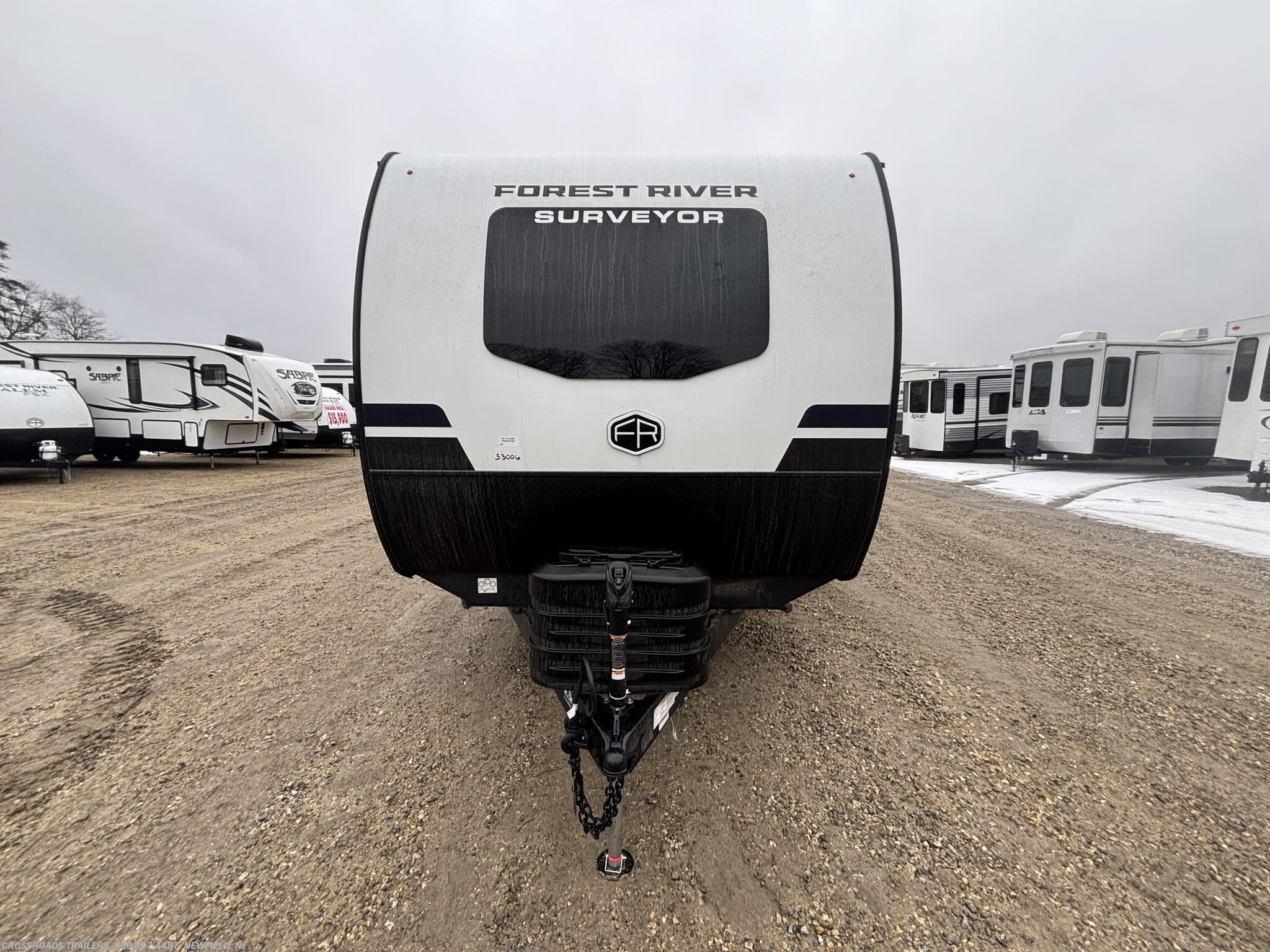 2026 Forest River Surveyor Legend 230MDLE - New Travel Trailer For Sale by Crossroads Trailer Sales, Inc. in Newfield, New Jersey features Batteries, Smoke Detector, Solar Panels, Backup Monitor, Slideout