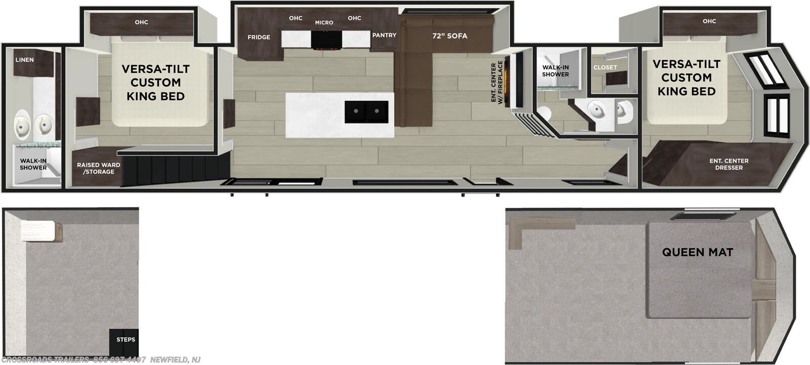 Floorplan of 2026 Forest River Salem Villa 40ZZZ