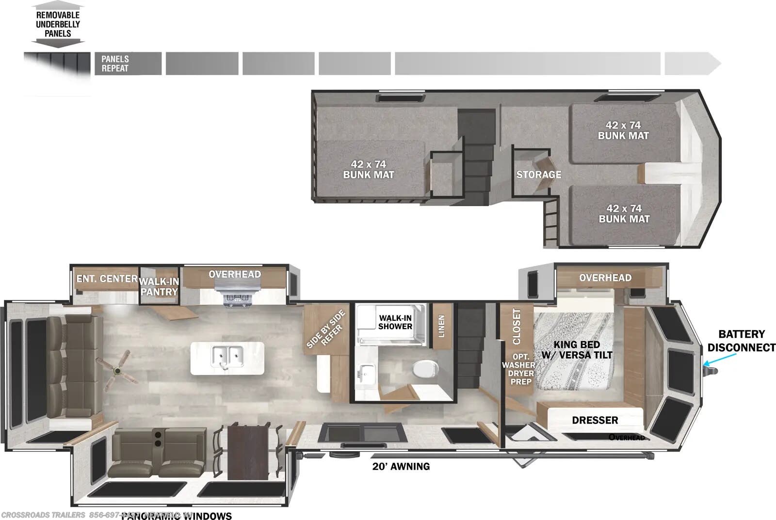 Floorplan of 2026 Forest River Salem Grand Villa 42DL