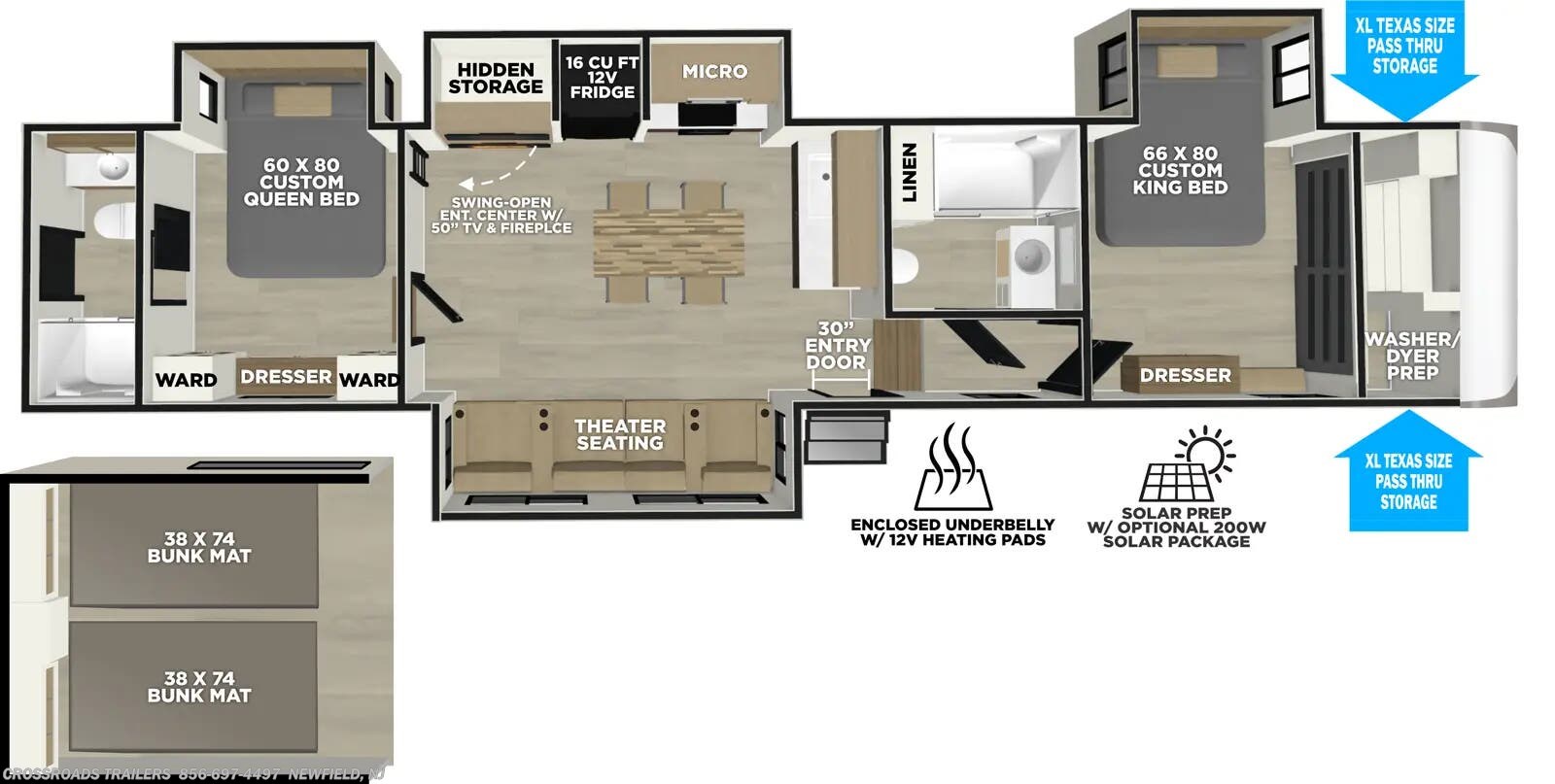 Floorplan of 2026 Forest River Salem Hemisphere 376FAM