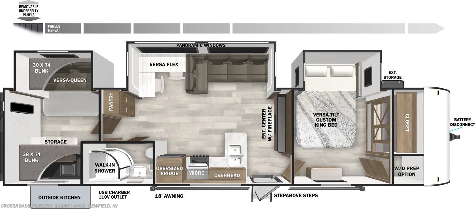 Floorplan of 2026 Forest River Salem 33TS