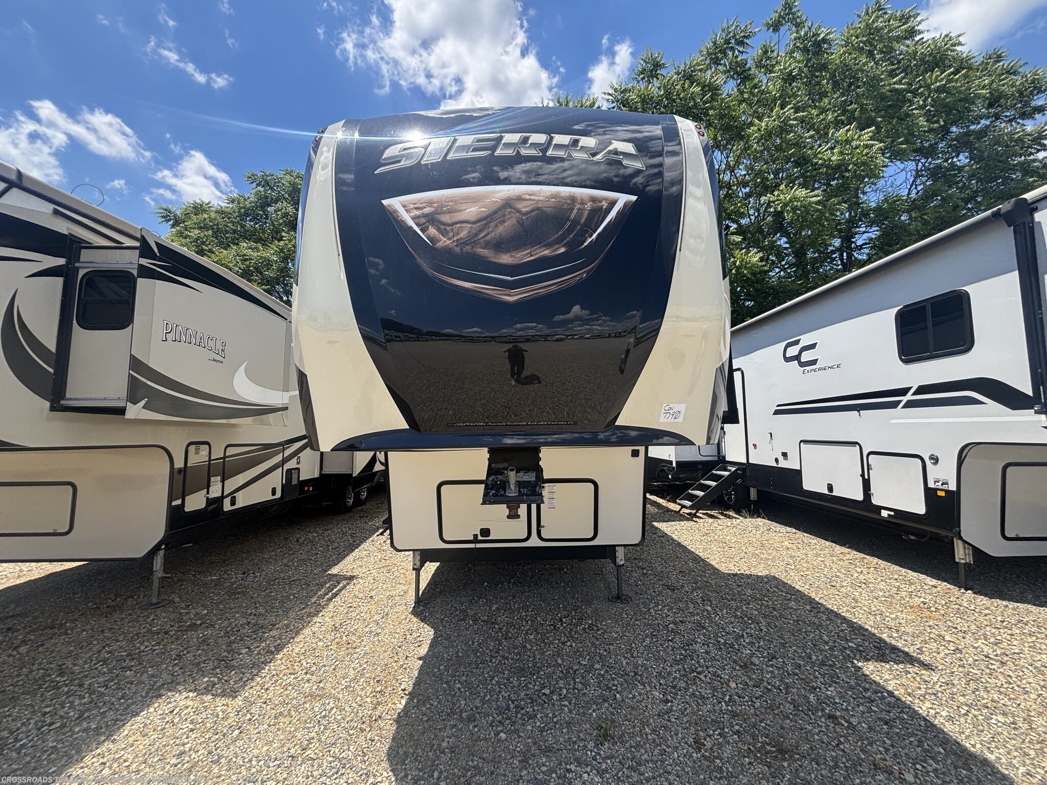 2020 Forest River Sierra 384QBOK - Used Fifth Wheel For Sale by Crossroads Trailer Sales, Inc. in Newfield, New Jersey features Solid Surface Countertops, Refrigerator, Converter, Theater Seating, Enclosed Underbelly