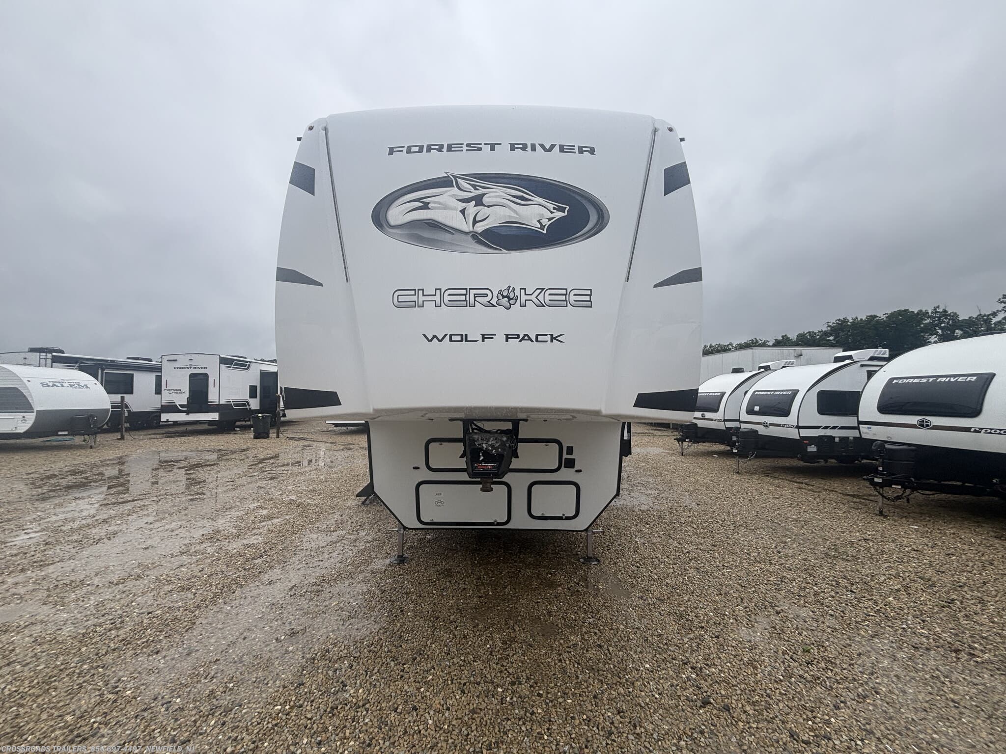 2026 Forest River Cherokee Wolf Pack 350PACK15 - Used Toy Hauler For Sale by Crossroads Trailer Sales, Inc. in Newfield, New Jersey features Power Awning, Washer/Dryer Prep, Refrigerator, Dryer, Water Heater