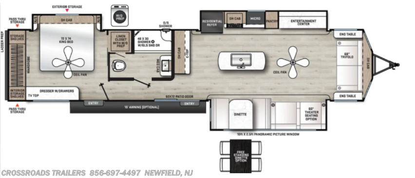 Floorplan of 2023 Coachmen Catalina Destination 39MKTS