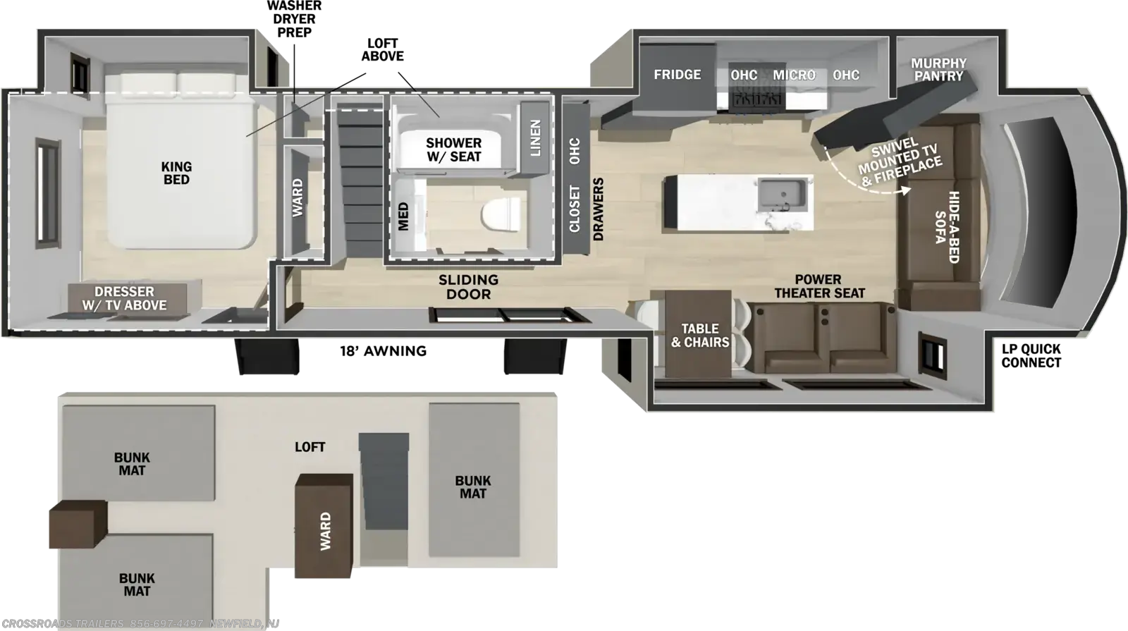 Floorplan of 2027 Forest River Cedar Creek Cottage 40CDL