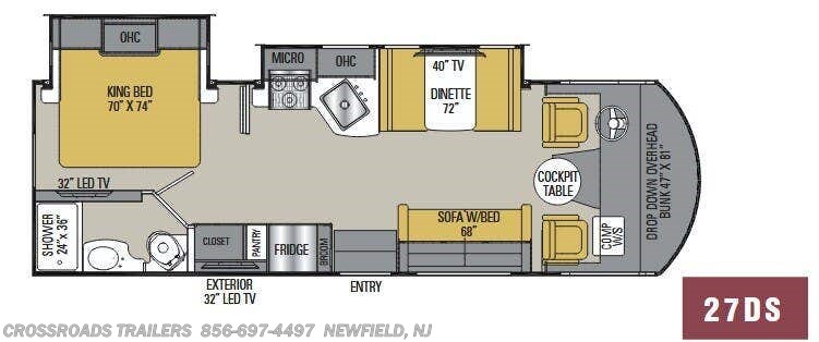 Floorplan of 2018 Coachmen Pursuit Precision 27DS