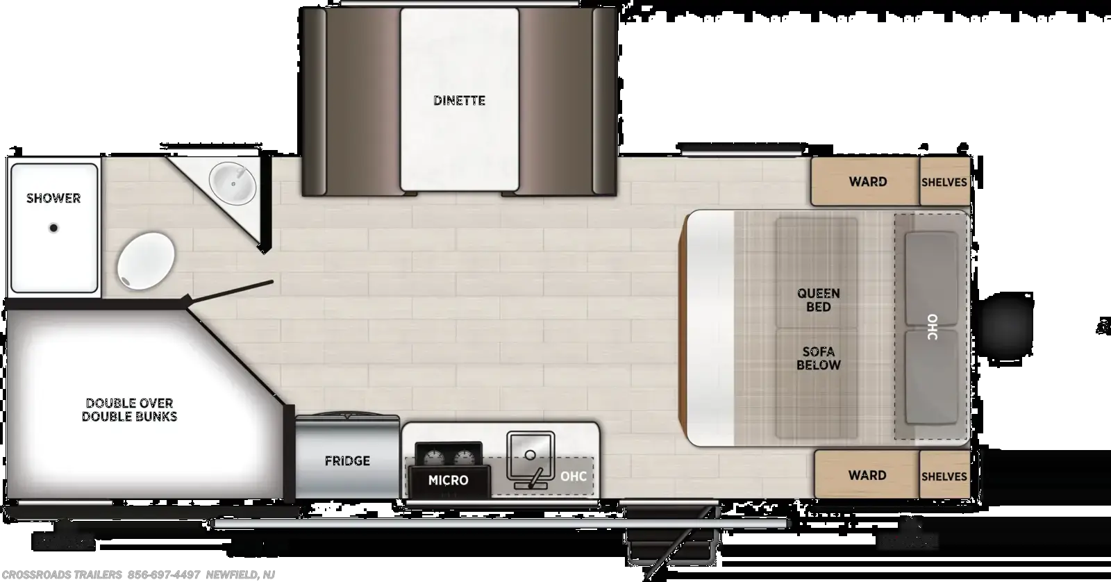 Floorplan of 2027 Forest River Salem FSX 178BH